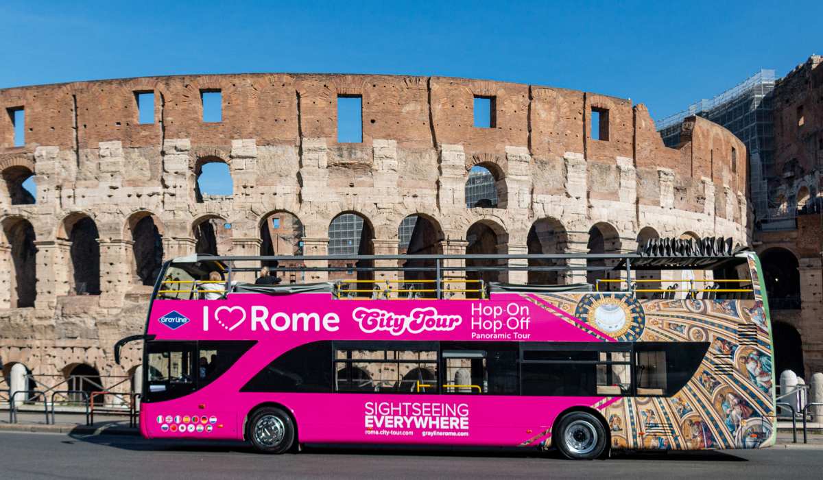 Bus Turístico "I Love Rome" Hop on Hop off (Ticket Medio día)