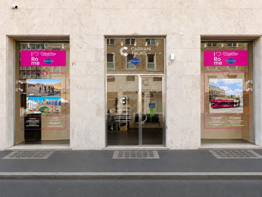 Entrada a la nueva oficina de I Love Rome City Tour